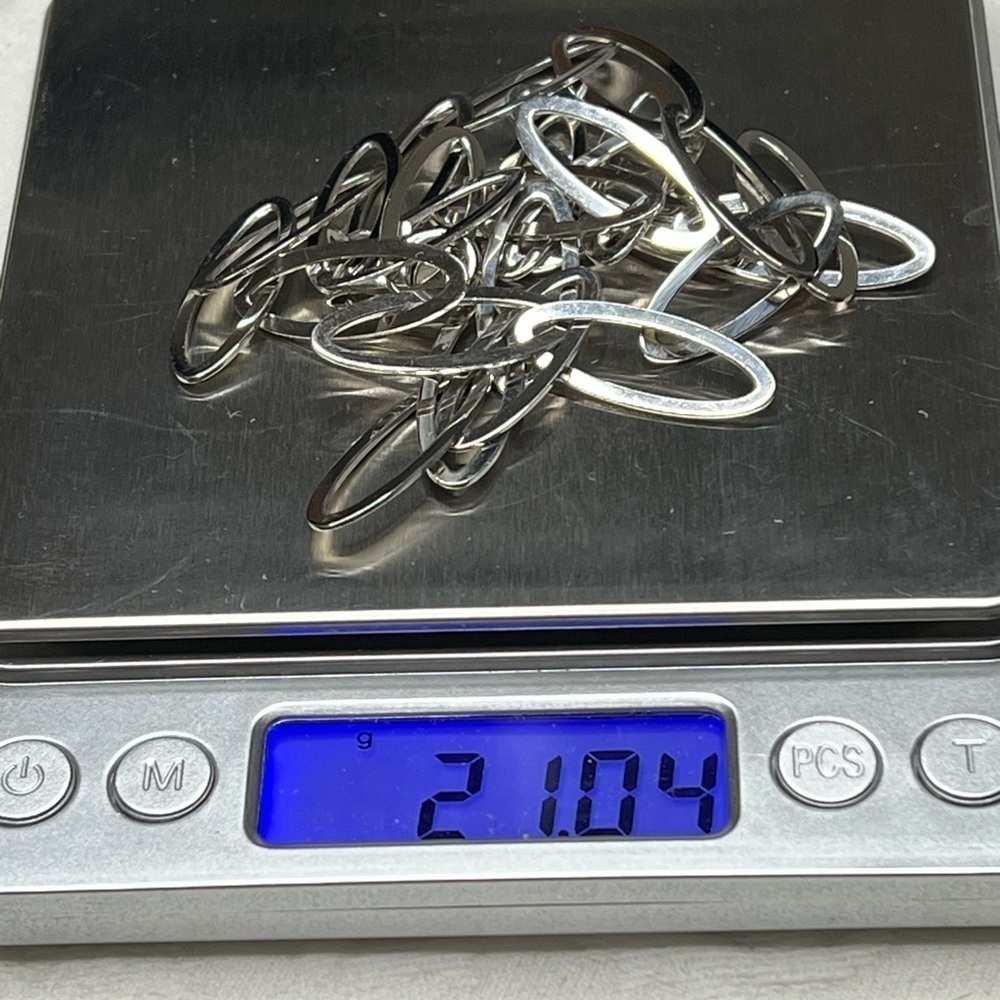 Milor Vintage Italian Sterling Silver Oval Link Chain Necklace 22in - Picture 4 of 5